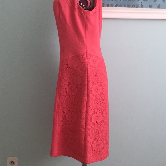 Adrianna Papell-Flamingo Pink Sleeveless Dress - Picture 6 of 8